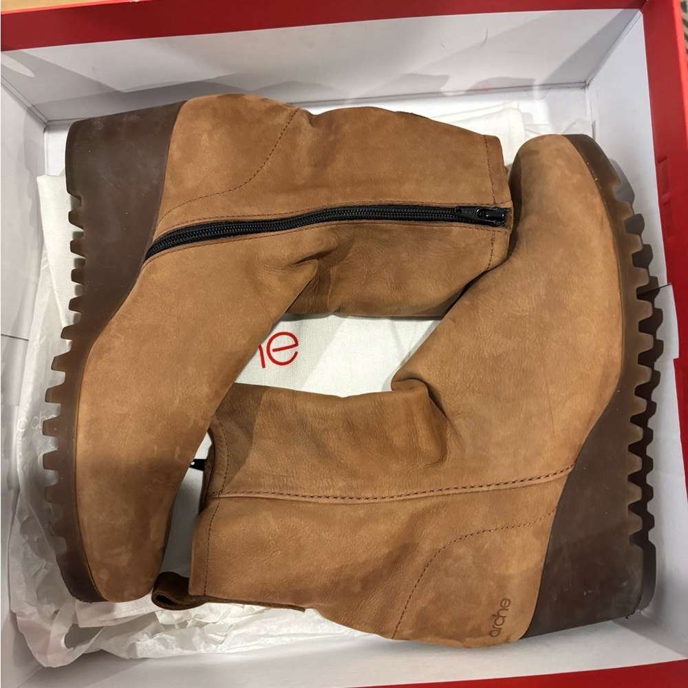 Arche Larazo wedge boots Havana Brown 37 - Picture 6 of 10